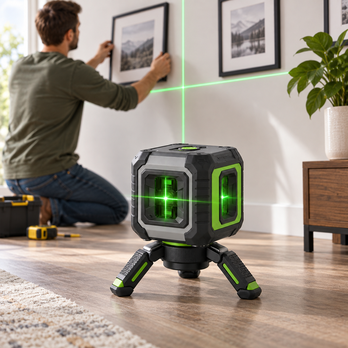 Precision 360° Green Laser Level – Fast, Accurate Alignment for Every DIY Project